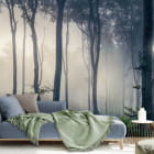 Miniatura fototapety Piękny las we mgle we wnętrzu salonu