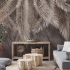 Miniatura fototapety Zwisające liście palmowe we wnętrzu salonu