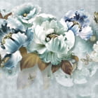Miniatura fototapety Królewskie niebieskie kwiaty 3D