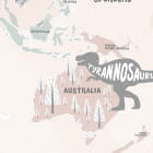 Miniatura fototapety Mapa świata w różowych kolorach fragment #2