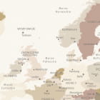 Miniatura fototapety Beżowa mapa świata fragment # 1
