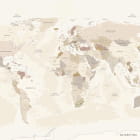 Miniatura fototapety Beżowa mapa świata