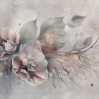 Miniatura fototapety Eleganckie kwiaty na jasnym tle