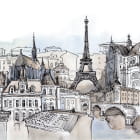 Miniatura fototapety Rysunek Paryża