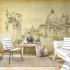 Miniatura fototapety Rysunek Wenecji we wnętrzu salonu