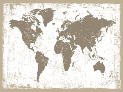 Fototapeta Geograficzna mapa kontynentów