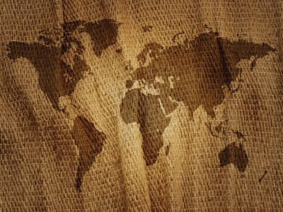 Fototapeta Mapa świata, rocznik