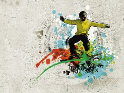 Fototapeta Deska snowboardowa