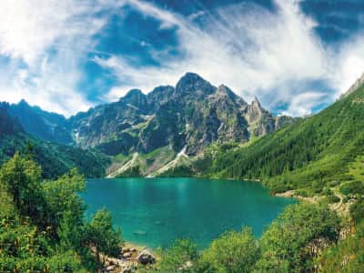 Fototapeta Lazurowe jezioro w górach