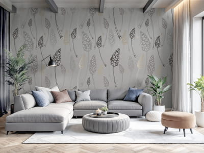 Fototapeta Srebrzyste kwiaty - mojatapeta.pl