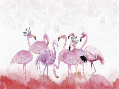 Fototapeta Delikatne różowe flamingi