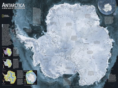 Fototapeta Mapa Antarktydy