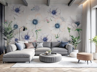 Fototapeta Białe anemony - mojatapeta.pl Fototapeta Białe anemony - mojatapeta.pl