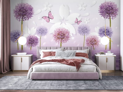 Fototapeta Kwiaty bzu 3D - mojatapeta.pl