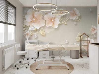 Fototapeta Kwiaty jaśminu 3D - mojatapeta.pl