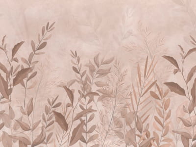 Fototapeta Beżowe liście, wzór