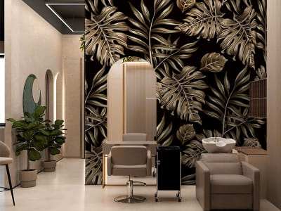 Fototapeta Złote liście tropików - mojatapeta.pl