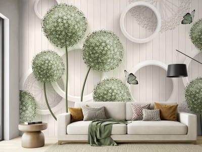 Fototapeta Zielony Allium 3D - mojatapeta.pl