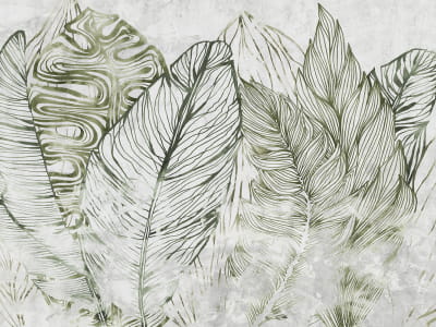 Fototapeta Luksusowe zielone liście