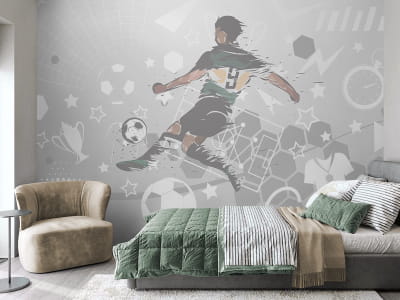 Fototapeta Nowoczesna grafika piłkarska