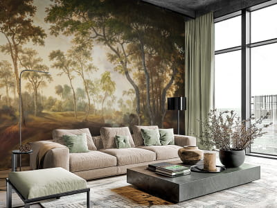 Fototapeta Piękny park, malarstwo - mojatapeta.pl