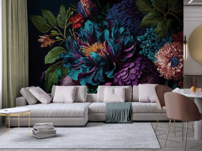 Fototapeta Egzotyczny bukiet na ciemnym tle - mojatapeta.pl