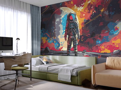 Fototapeta Akwarelowy astronauta