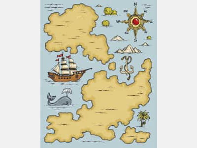Fototapeta Mapa piratów
