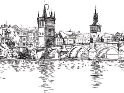 Fototapeta Rysunek mostu Karola