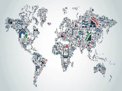 Fototapeta Finansowa mapa świata