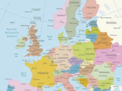 Fototapeta Mapa Europy