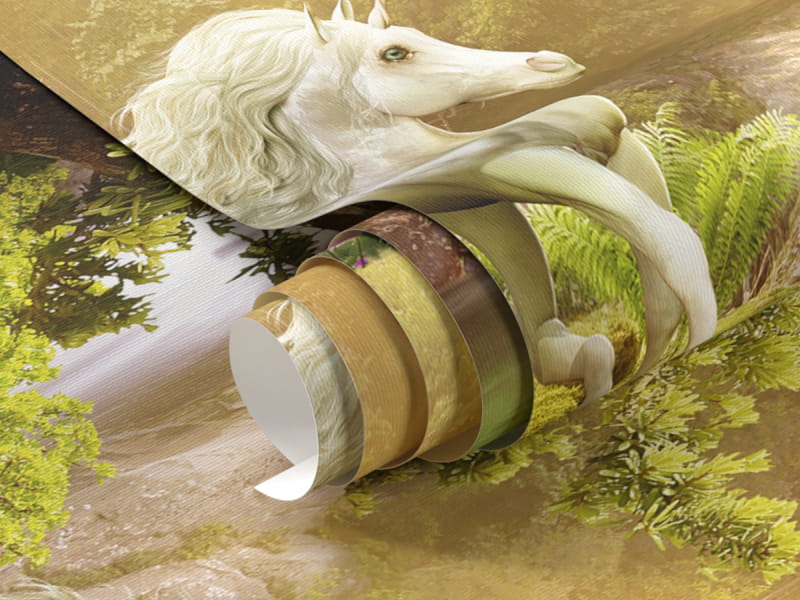 Fototapeta Jednorożce nad strumieniem fragment #1