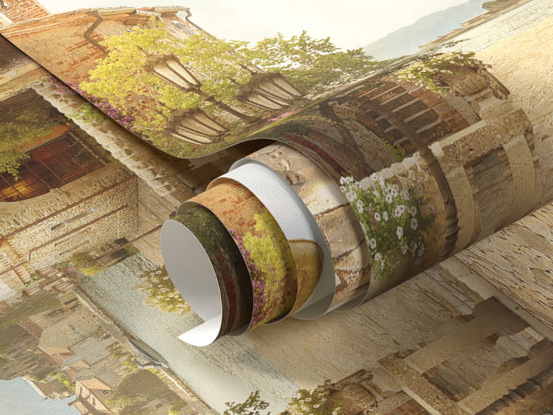 Fototapeta Piękny dziedziniec we Włoszech fragment #1