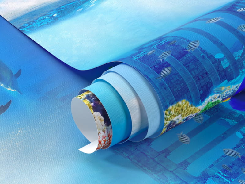 Fototapeta Statek i delfiny fragment #1