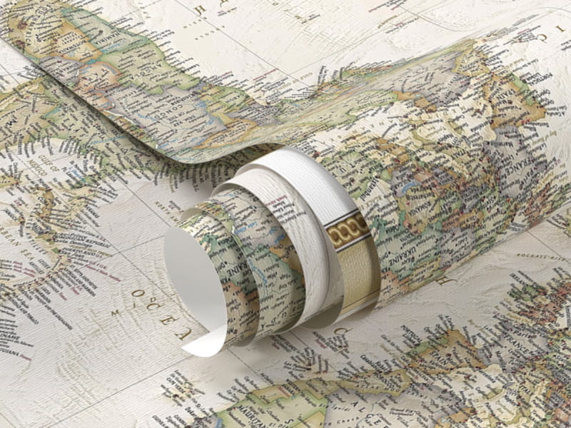 Fototapeta Antyczna mapa świata fragment #1