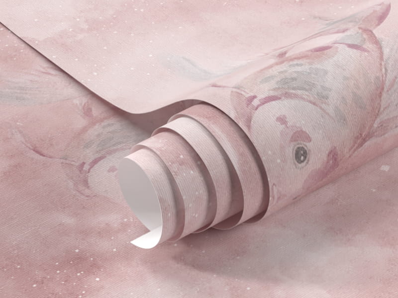 Fototapeta Ryby na różowym tle fragment #1