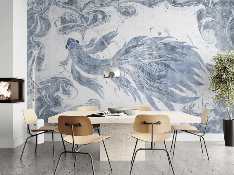 Fototapeta Srebrna ryba we wnętrzu kuchni