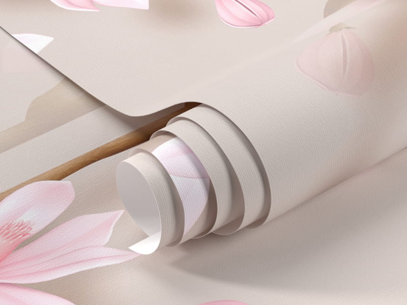 Fototapeta Magnolie i motyle fragment #1