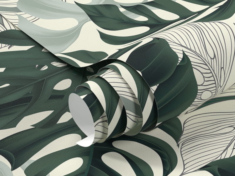 Fototapeta Delikatne liście monstery fragment #1