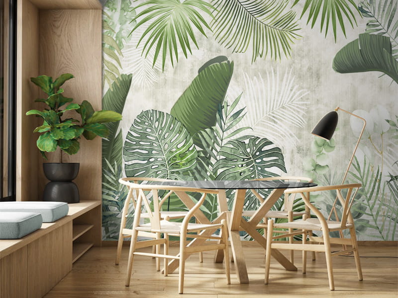 Fototapeta Młode liście we wnętrzu kuchni