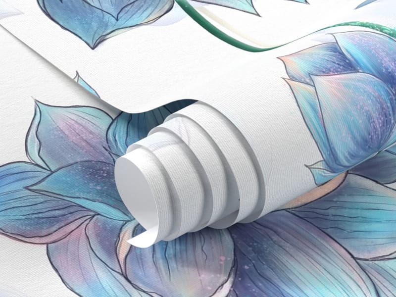 Fototapeta Niebieski kwitnący lotos fragment #1