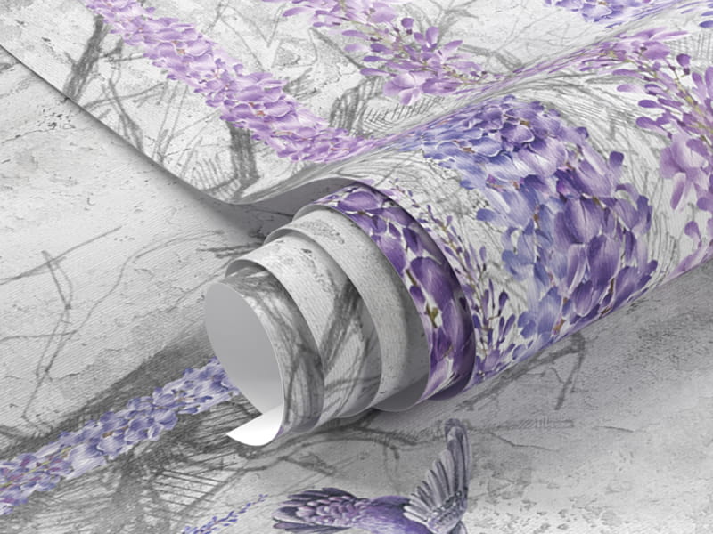 Fototapeta Kwitnąca fioletowa wisteria fragment #1