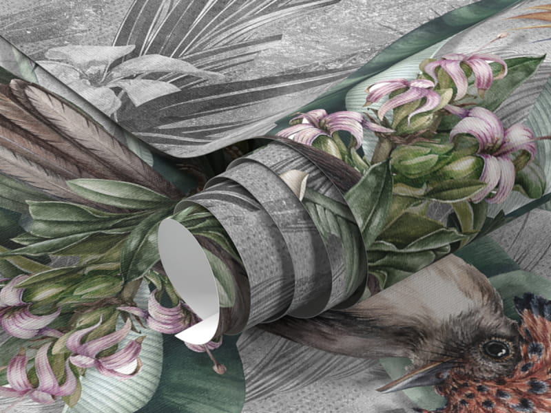 Fototapeta Tropikalne kwiaty w ogrodzie fragment #1