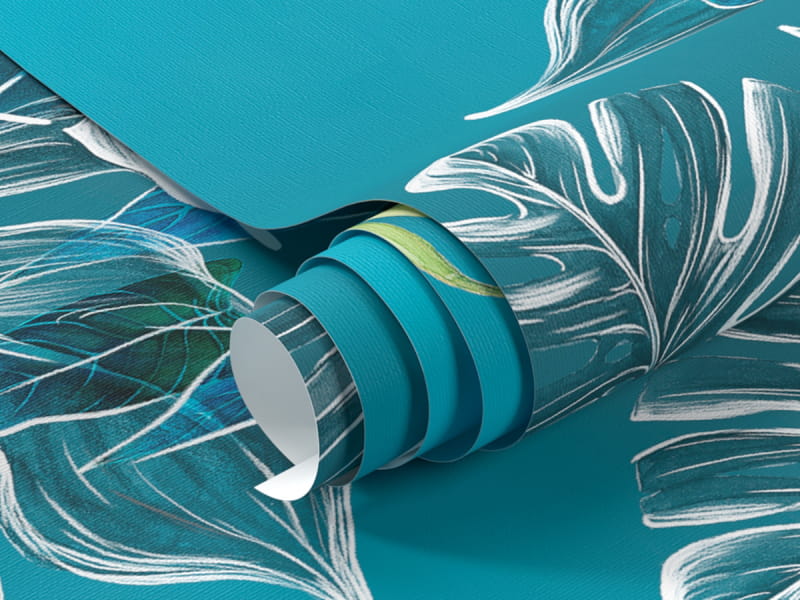 Fototapeta Wiosenne liście tropikalne fragment #1