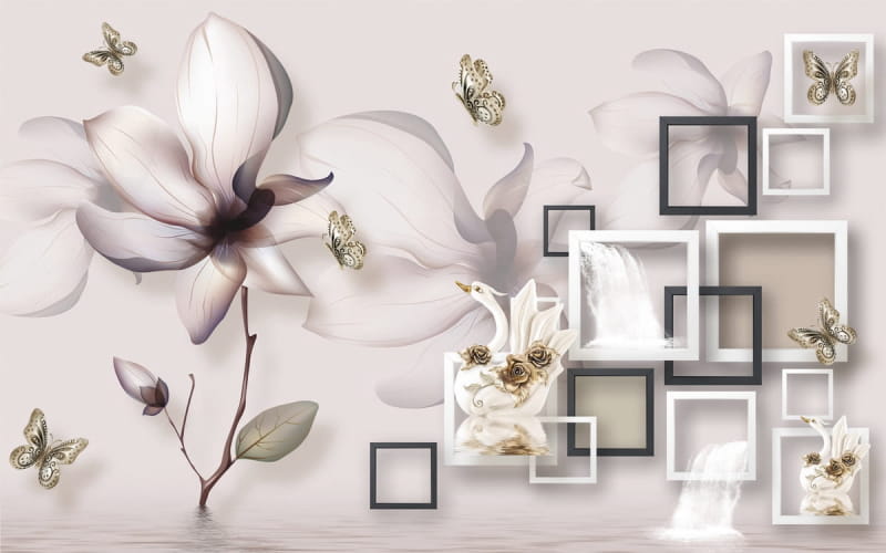 Fototapeta Delikatna magnolia 3D