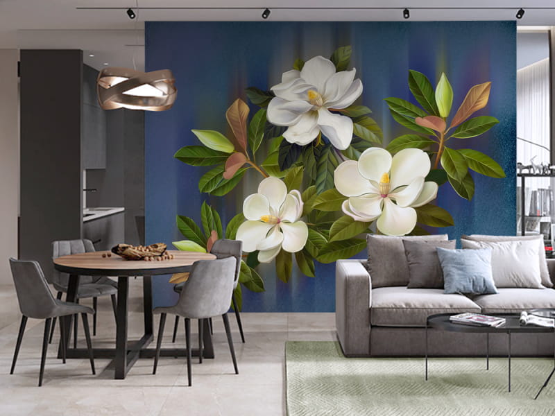 Fototapeta Kwiaty atrakcyjne we wnętrzu kuchni