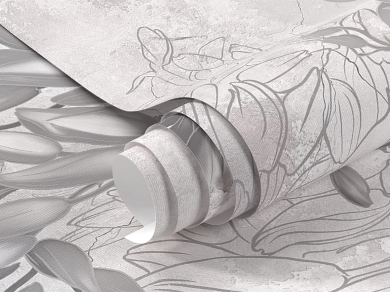 Fototapeta Malowane kwiaty fragment #1