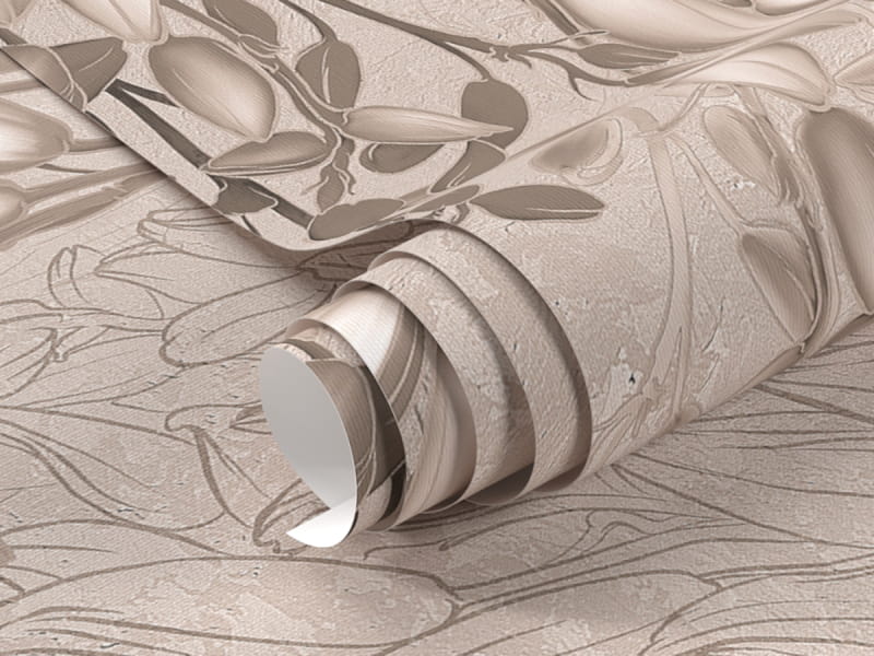 Fototapeta Beżowe kwiaty fragment #1