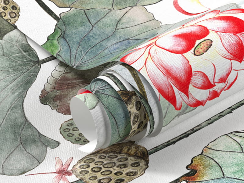 Fototapeta Różowe kwiaty lotosu fragment #1