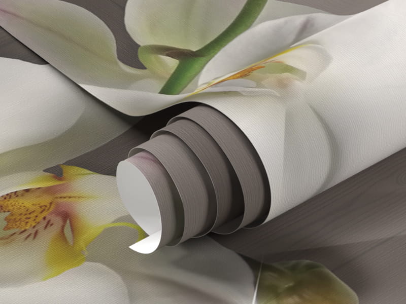 Fototapeta Białe orchidee 3D fragment #1